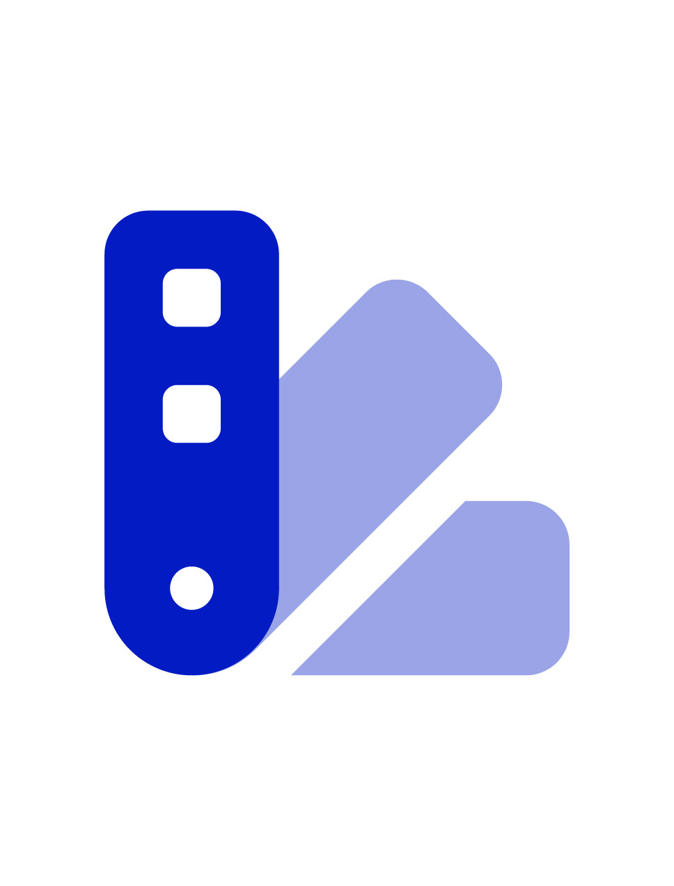 Blue color swatch icon. 