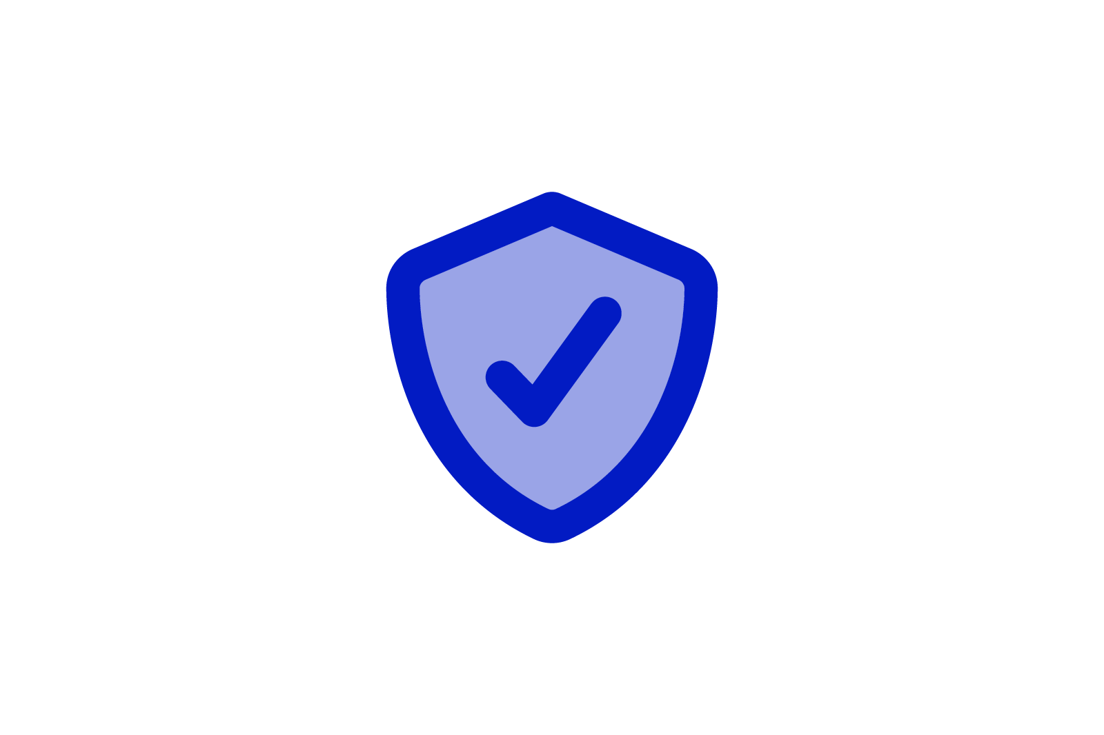 Blue shield icon.
